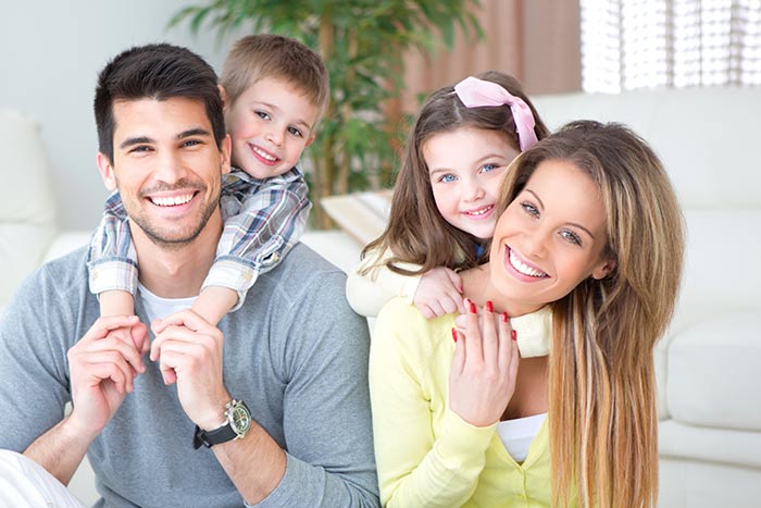 Smiling Family of Four