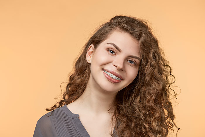 Young Woman with Braces